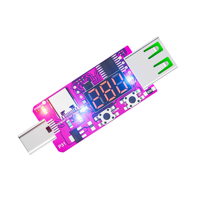 Treedix Voltage Current Tester Multimeter PQ31 Trigger, Digital Voltage and Current Meter, PD/QC/AFC/FCP Multiprotocol Fast Protocol Charge Trigger Support 5V/9V/12V/15V/20V/28V