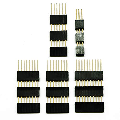 Treedix 3er-Set mit stapelbaren Header-Pins, Kit, stapelbare Buchsenleisten, kompatibel mit Arduino UNO R3 (insgesamt 15 Stück)