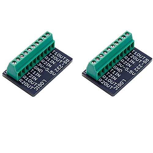 Treedix 2pcs ミニ RS232 から TTL MAX3232 への変換アダプタボード トランシーバー ブレークアウトボード 3v-5v
