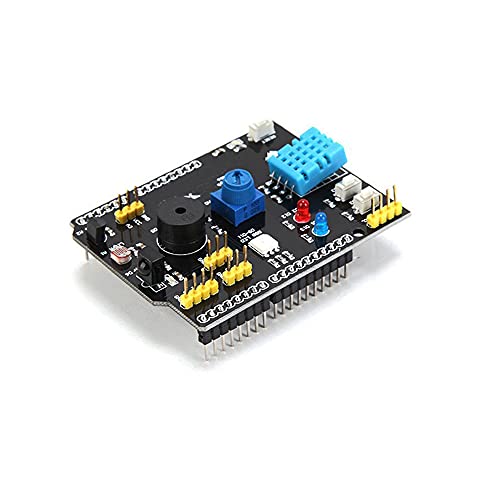 Treedix Scheda di espansione multifunzionale 9-in-1, sensore di temperatura e umidità DHT11, sensore di temperatura LM35, cicalino, compatibile con UNO