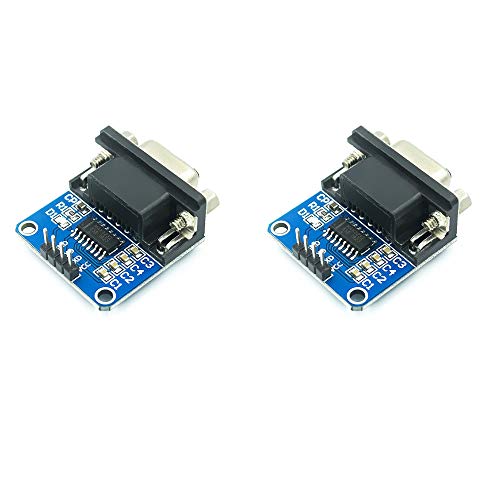 Treedix 2pz Modulo MAX3232 Connettore Chip RS232 a TTL Porta Seriale Femmina a Convertitore TTL Modulo DB9 per Aggiornamenti Apparecchiature come DVD