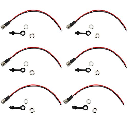 Treedix Cable de carga con toma roscada DC-099, cobre completo, con tapa impermeable, 5.5 x 2.5 / 2.1 mm, con cable, interfaz de toma hembra, toma de corriente continua