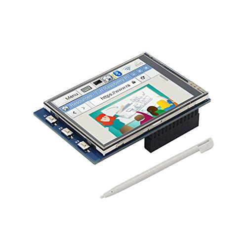 Treedix 2,8 Zoll TFT-LCD-Display, SPI-Schnittstelle, TFT-Widerstands-Touchscreen, Farbbildschirm mit Touch Pan, kompatibel mit Raspberry Pi 4B/3B+