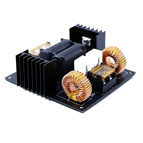 Treedix Module de chauffage par induction, carte de commande de générateur à haute puissance et haute tension pour la génération de chaleur, DC12V 20A ZVS sans dérivation