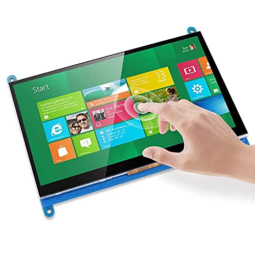 Treedix 7 Zoll LCD HDMI Display Kapazitiver Touchscreen Monitor 1024x600 Kompatibel mit Raspberry Pi 4/3 Banana Pi/Pro Windows 10 8 7