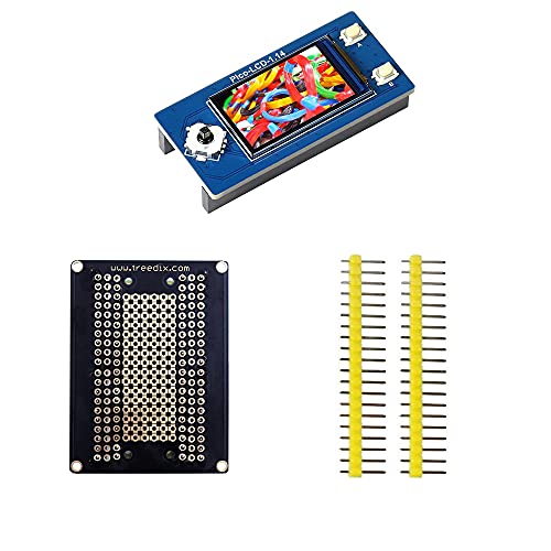 Treedix Kompatibel mit Raspberry Pi Pico 1,14-Zoll-LCD-Anzeigemodul 65.000 RGB-Farben 240 × 135 Pixel mit SPI-Schnittstelle
