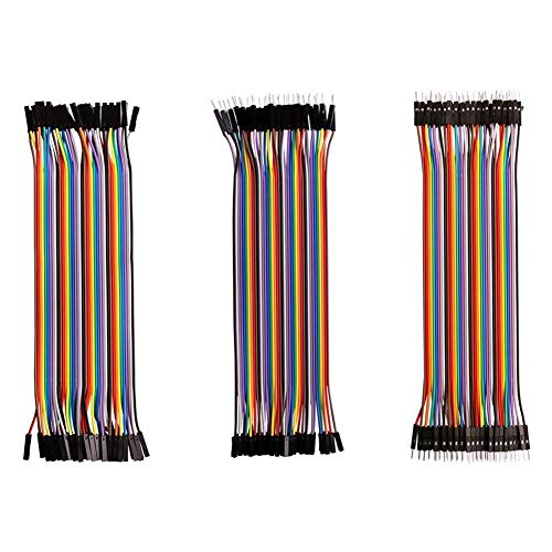 Treedix Steckbrett-Überbrückungsdrähte, mehrfarbig, Dupont-Draht, 20 cm, für elektronische Heimwerkerprojekte, 120 Stück