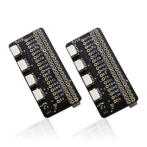 Treedix 2 Stk. 2x20 GPIO Header Anschluss-Ports PI Hat GPIO Breakout Board GPIO-Anschluss kompatibel mit Raspberry Pi für JST 1mm 4-Kanal, einfaches Auslesen mehrerer Sensoren mit derselben I2C-Adresse