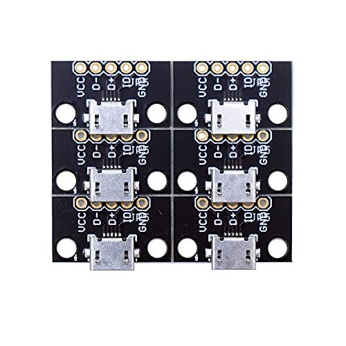 Treedix USB Type-C, Type-A, Micro USB y Mini USB: Placa de Breakout Serie Básica con Conector Hembra y Tarjeta Convertidora PCB