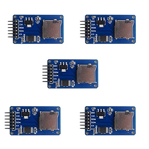 Treedix 10 pezzi Modulo per Lettura e Scrittura di Schede Mini TF e Micro SD con Interfaccia SPI compatibile con Arduino