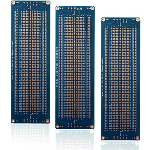 Treedix Placa PCB Breadboard de Prueba Prototipo Shield Soldable, de doble cara con agujeros chapados en oro y estañados