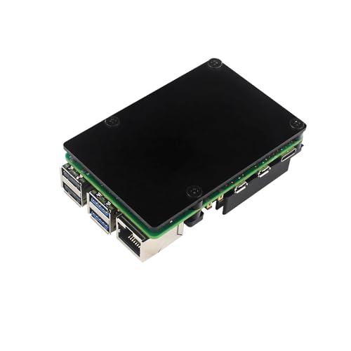 Treedix Carcasa de Aleación de Aluminio Compatible con Raspberry Pi 5 4GB/8GB + Ventilador Ajustable