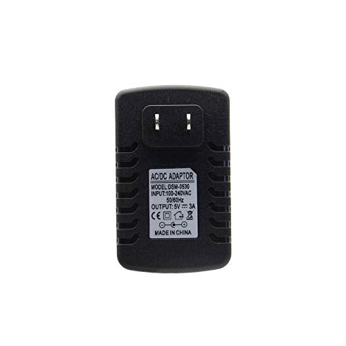 Treedix 5V 3A AC-adapter voeding met micro-USB-kabel, compatibel met Raspberry Pi 3B/3B+/Zero