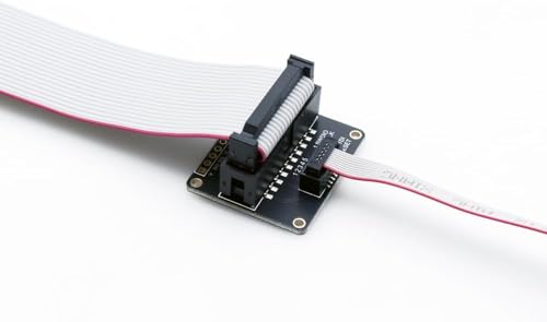 Treedix JTAG (2x10 2.54mm) to SWD (2x5 1.27mm) Adapter Board Breakout Board Jtag Debug Board with IDC Ribbon Connector Flat Ribbon Cable Female to Female Length 200mm/7.87in