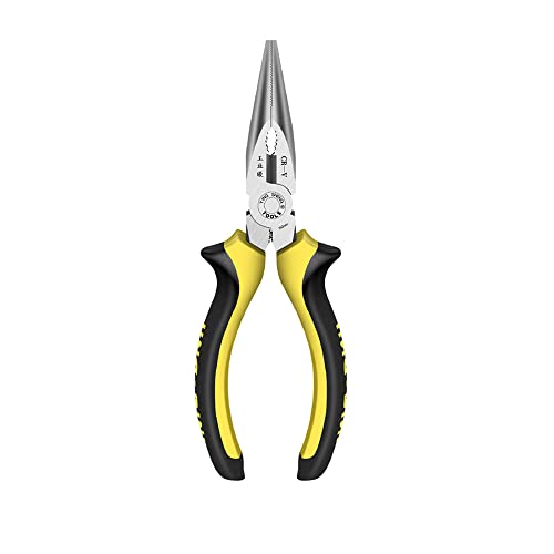 Treedix 6 inch Needle Nose Pliers Multi-function Needle-nose Pliers Professional Needle Nose Spring Loaded Pliers, Used for Cutting Clamping Pinching Jewelry Making