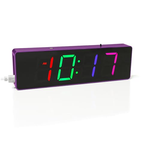 Treedix Soldering Practice Kit RGB Multiple Colorful LED Digital DIY Clock Kit with Time, Temperature, Date, and Day of The Week Cycle Display for High and College School Students Practice Learning
