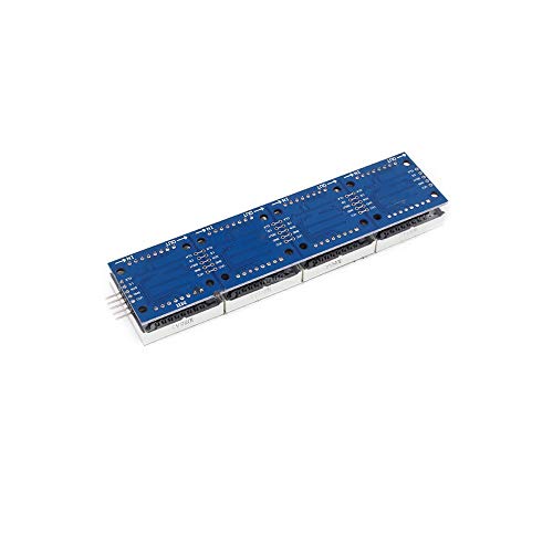 Treedix Modulo MAX7219 compatibile (Luce rossa) Display 4 in 1 per Arduino Raspberry Pi con cavo a 5 pin