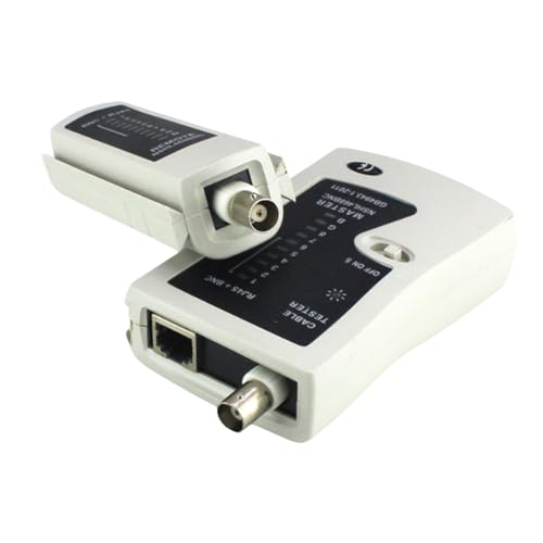 RJ45 BNC Network Cable Tester Coax Continuity Tester Ethernet Cable Tester Tool Telephone Line Test Continuity Tester for Wiring Engineering Repairs