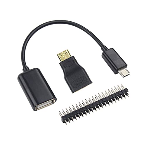 Treedix Caja de acrílico con cable de pin header de disipador de calor y adaptador HDMI compatible con Raspberry Pi Zero 2w