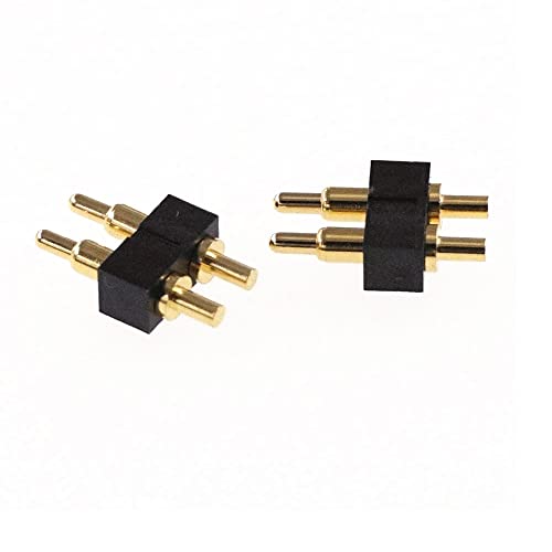 Treedix 10PCS Gold Plated Spring Loaded Thimble Pogo Pin 7.5mm Long Pin Male Spring Pogopin Header Target Connector Through Hold PCB