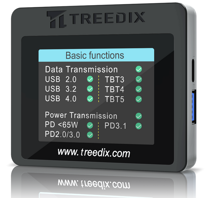 2.4" Screen USB Cable Tester with eMarker Reading