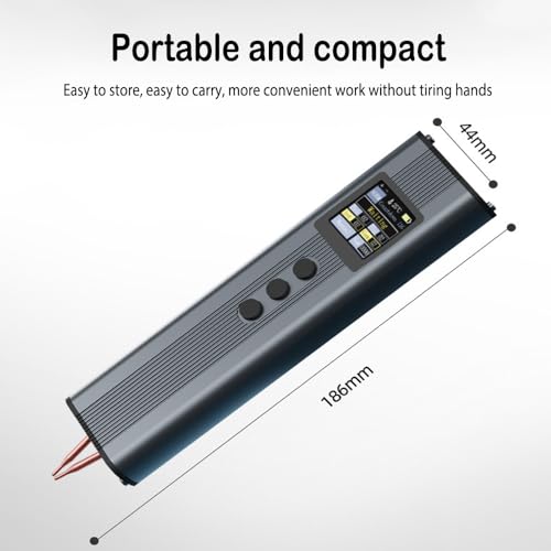 バッテリースポット溶接機、ハンドヘルドスポット溶接機デュアルパルス出力、11ギア調整可能、2200mAhスポット溶接0.1-0.3mm、18650バッテリー用ニッケル、ニッケルシート溶接、鉄、ステンレス鋼