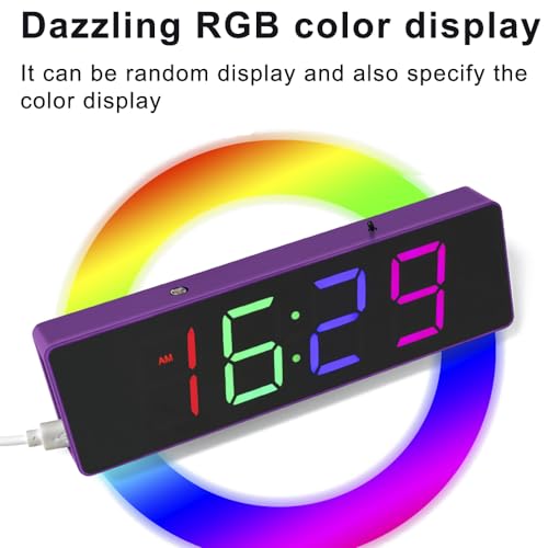 Treedix Soldering Practice Kit RGB Multiple Colorful LED Digital DIY Clock Kit with Time, Temperature, Date, and Day of The Week Cycle Display for High and College School Students Practice Learning