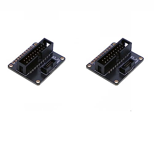 Treedix 2 piezas Placa Adaptadora de Cable JTAG (2x10 2.54mm) a SWD (2x5 1.27mm), Placa de Desconexión y Depuración JTAG