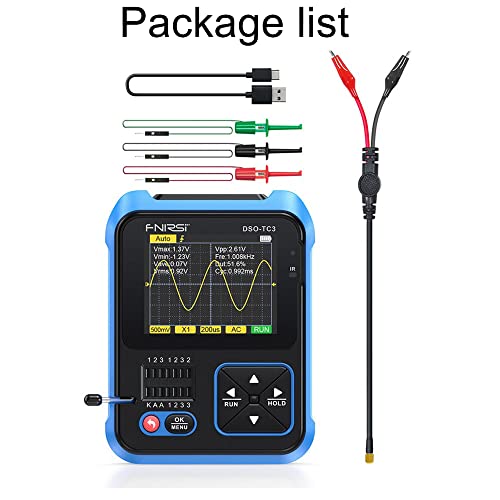 Treedix DSO-TC3 3 in 1 Handheld Digital Oscilloscope LCR Transistor Tester DIY Detection Kit, PWM Signal Generator, with Integrated Hidden Stand