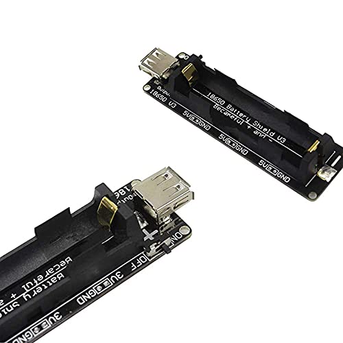 Scheda di espansione Treedix Battery Holder Shield compatibile con Arduino e Raspberry Pi (con cavo)