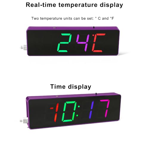 Treedix Soldering Practice Kit RGB Multiple Colorful LED Digital DIY Clock Kit with Time, Temperature, Date, and Day of The Week Cycle Display for High and College School Students Practice Learning
