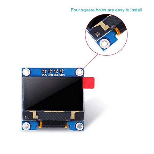 Treedix 0,96 Zoll SPI Serielles LED 128x64 OLED-Displaymodul Gelb und Blau OLED SSD1306 Kompatibel mit Arduino