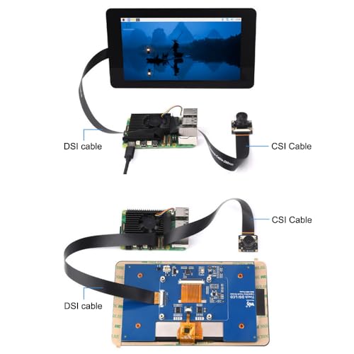 Treedix 2pcs DSI FPC Flexible Cable 22 Pin to 15 Pin Compatible with Raspberry Pi 5 for DSI Display Screens (300mm)