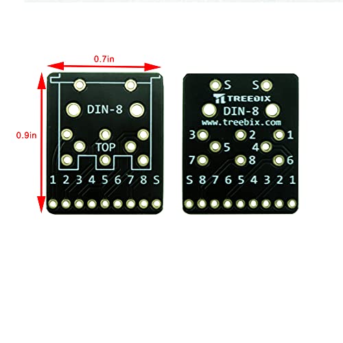 4PCS Din 8 Female Connector Breakout Board PCB Mounted Type Audio Video Jack Connectors