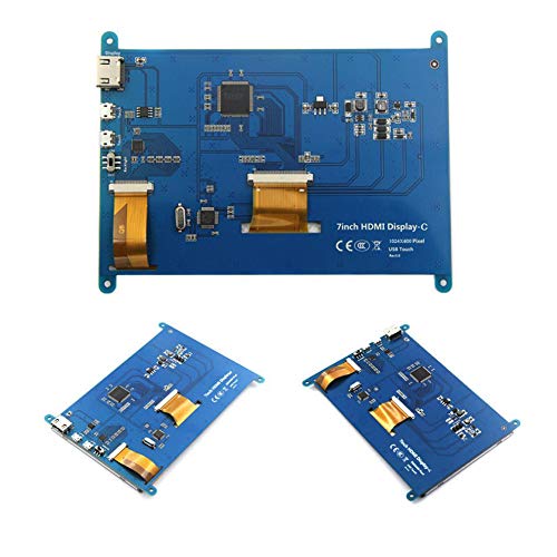 Treedix Monitor LCD con Schermo Touch Capacitivo da 7 pollici, Modulo HDMI 1024x600, Compatibile con Raspberry Pi 3B+/4B