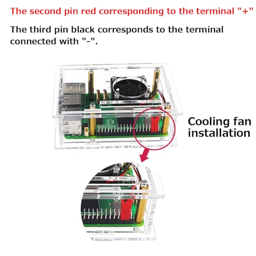 Carcasa de acrílico Treedix para Raspberry Pi 5 con ventilador de refrigeración y disipador de calor de cobre-aluminio