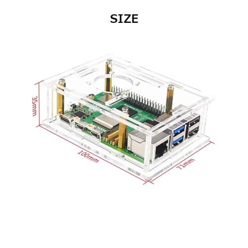 Carcasa de acrílico Treedix para Raspberry Pi 5 con ventilador de refrigeración y disipador de calor de cobre-aluminio