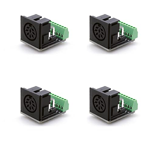 4 STÜCKE Din 8 Buchse Breakout Board PCB Montiert Typ Audio Video Jack Anschlüsse