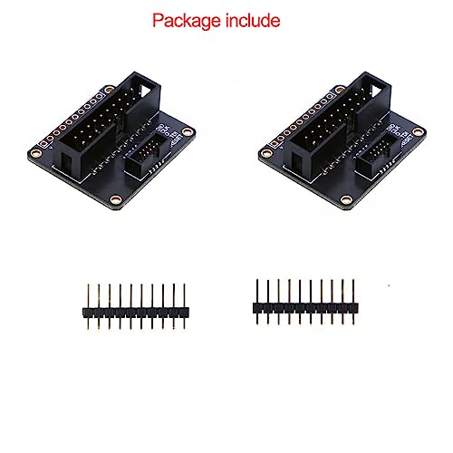Treedix 2 piezas Placa Adaptadora de Cable JTAG (2x10 2.54mm) a SWD (2x5 1.27mm), Placa de Desconexión y Depuración JTAG
