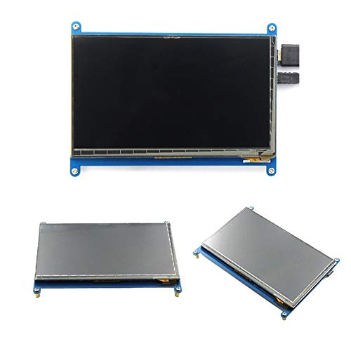 Treedix Monitor LCD con Schermo Touch Capacitivo da 7 pollici, Modulo HDMI 1024x600, Compatibile con Raspberry Pi 3B+/4B