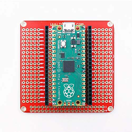 Treedix Scheda di espansione compatibile con Raspberry Pi Pico, PCB Shield con finitura dorata e pin header