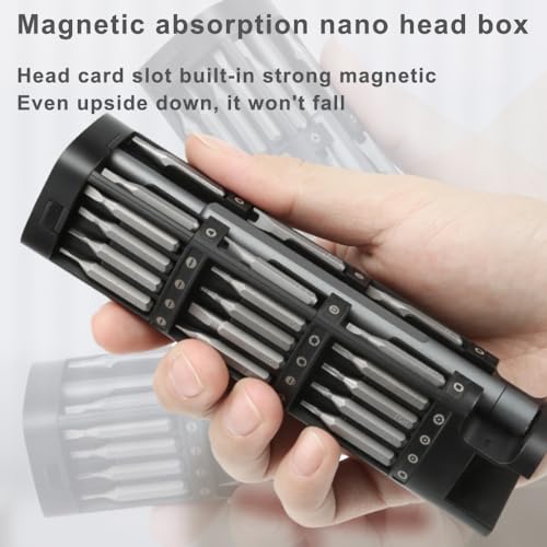 Treedix 46 in 1 Precision Screwdriver Set Mini Manual Screwdriver with 42Pcs Screw Bits, Tweezer and Crowbar Screwdriver Bit Sets for Phone,Computer,Glasses,Watch,UAV