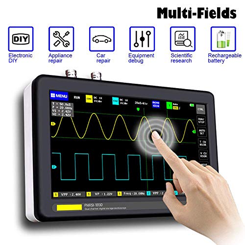 Treedix 充電式ハンドヘルド 7 インチ タッチ スクリーン DSO デジタル タブレット オシロスコープ、2 チャンネル 100Mhz 帯域幅、1GSa/s サンプリング レート