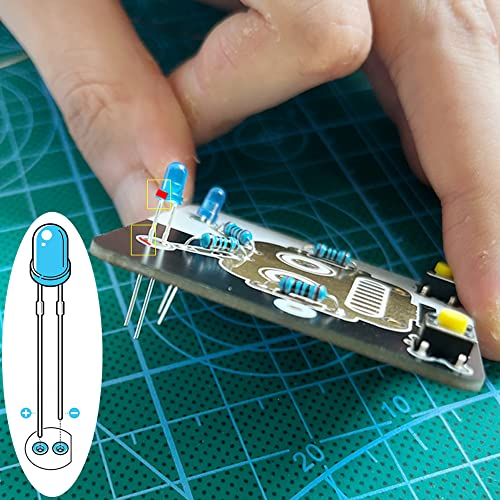 Treedix はんだ付け練習プロジェクト 2セット DIY 電子キット 回路基板 トレーニングボード バッテリー付き 初心者、学生、DIY愛好家向け
