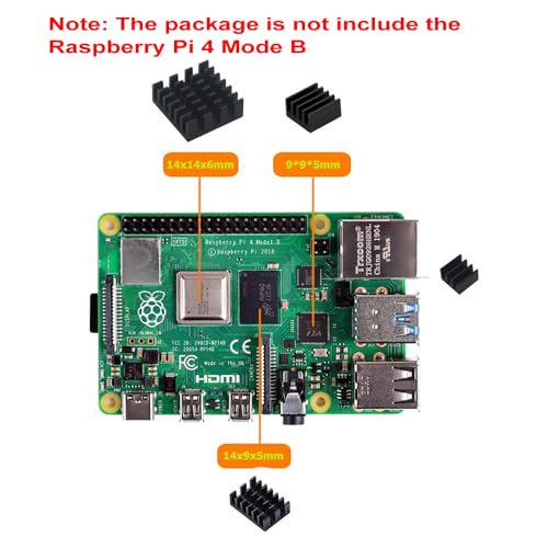 Treedix Acrylic Shell Transparent Black Case + Cooling Fan + Heat Sink Compatible with Raspberry Pi 4