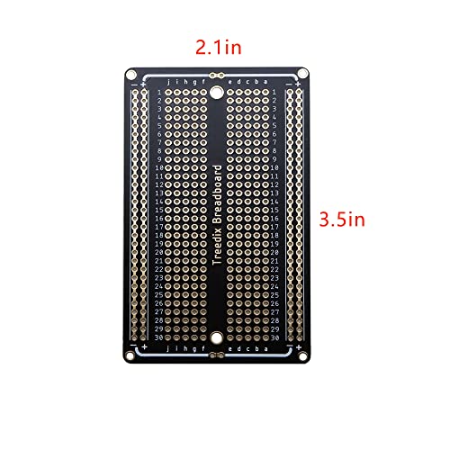 Treedix 3.3V 5V ブレッドボード電源モジュール、PCB プロトボード付き DC 6.5-12V または Arduino 用 USB 電源モジュール