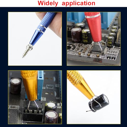 Treedix 6pcs 4-jaw IC Pick-up Tool Precision IC Chip Component Picker IC Extractor Electronic Component Grabber Disassembly of Electronic Component