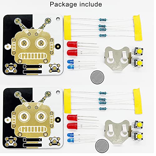 Treedix はんだ付け練習プロジェクト 2セット DIY 電子キット 回路基板 トレーニングボード バッテリー付き 初心者、学生、DIY愛好家向け
