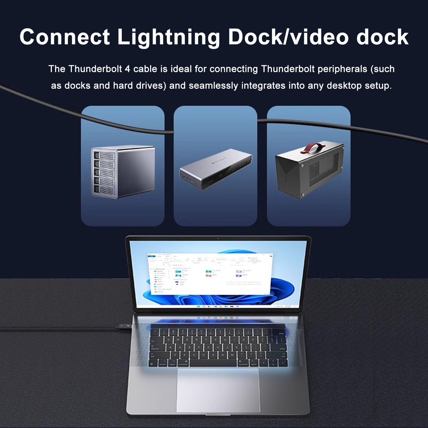Treedix 40 Gbit/s USB-C-Kabel für Thunderbolt-4-Kabel, 100 W PD Schnellladekabel, 8K 60Hz Display, 30 cm E-Marker-Kabel für Apple iPhone 16/15, iPad, Samsung Galaxy, Tablets, Laptops