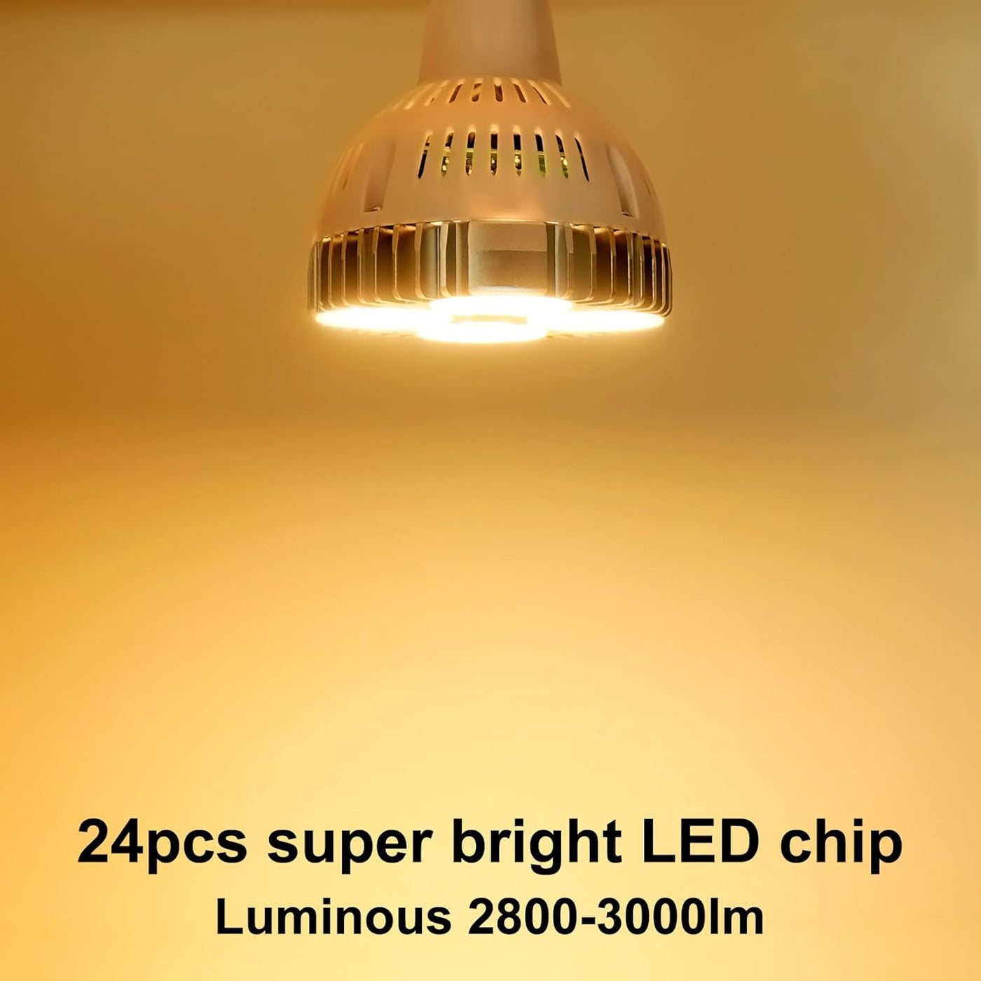 Treedix 35w (75W Equivalent) PAR30 LED Bulb White 6000K 2800lm E26 Base25 Degree Beam Angle Track Spotlight with Fan AC 120v